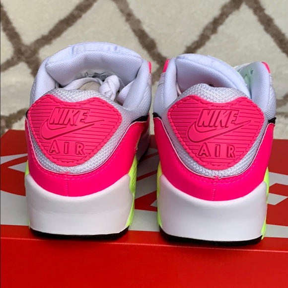 WMNS NIKE AIR MAX 90 White/Black-Pink Blast - Picture 8 of 16